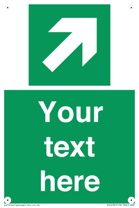 Custom Arrow Top Right Sign